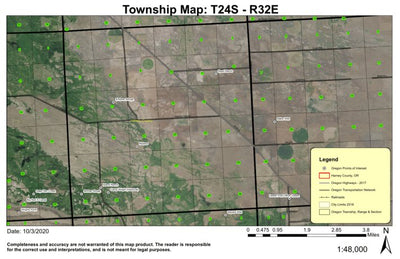 Redess T24S R32E Township Map Preview 1