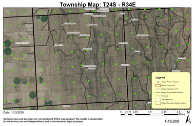 Willow Basin T24S R34E Township Map Preview 1