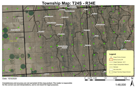 Willow Basin T24S R34E Township Map Preview 1