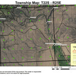 Ryegrass Creek T22S R25E Township Map Preview 1