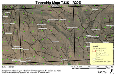 Sagehen Summitt T23S R29E Township Map Preview 1