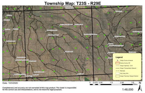 Sagehen Summitt T23S R29E Township Map Preview 1