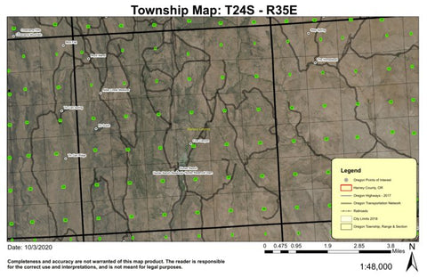 Cow Canyon T24S R35E Township Map Preview 1