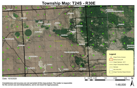 Sage Hen Valley T24S R30E Township Map Preview 1