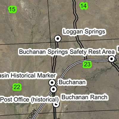 Buchanan T22S R33E Township Map Preview 2