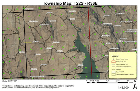 Upton Mountain T22S R36E Township Map Preview 1