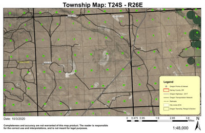 Cream Lake T24S R26E Township Map Preview 1