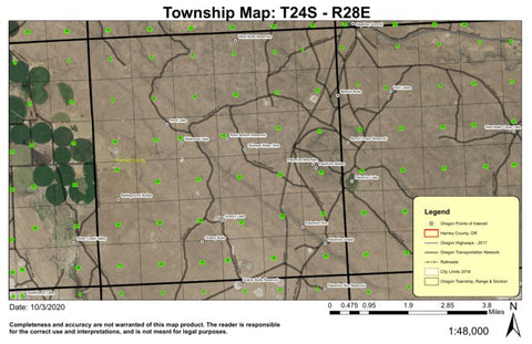 Palimino Mountain T24S R28E Township Map Preview 1