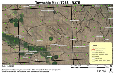 Shields Butte T23S R27E Township Map Preview 1