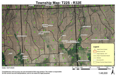 Armstrong Canyon T22S R32E Township Map Preview 1