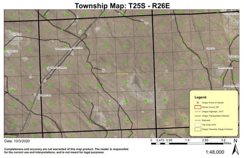 Yellowstone Waterhole T25S R26E Township Map Preview 1