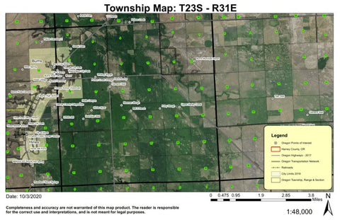 Burns T23S R31E Township Map Preview 1