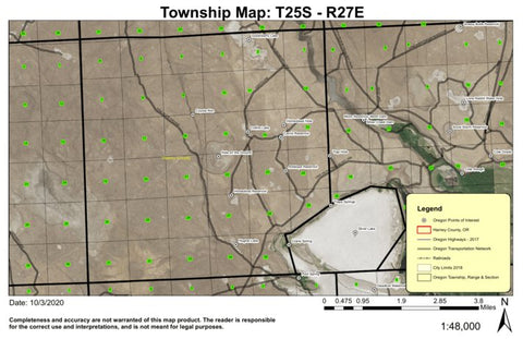 Silver Lake T25S R27E Township Map Preview 1