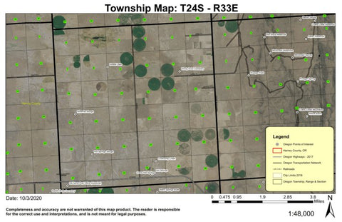 Crane Hot Springs T24S R33E Township Map Preview 1