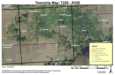 Red S Field T25S R32E Township Map Preview 1