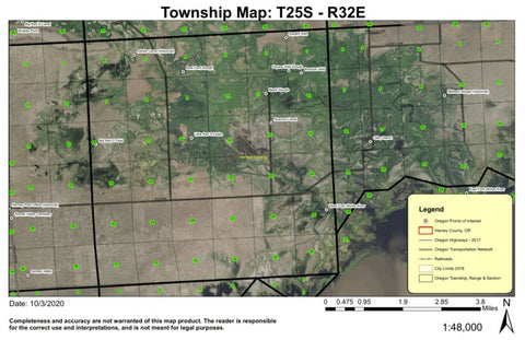 Red S Field T25S R32E Township Map Preview 1
