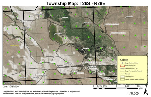 Stinking Lake T26S R28E Township Map Preview 1