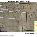 Horsehead Mountain T28S R25E Township Map Preview 1