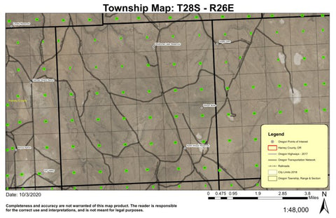 Wilson Butte T28S R26E Township Map Preview 1
