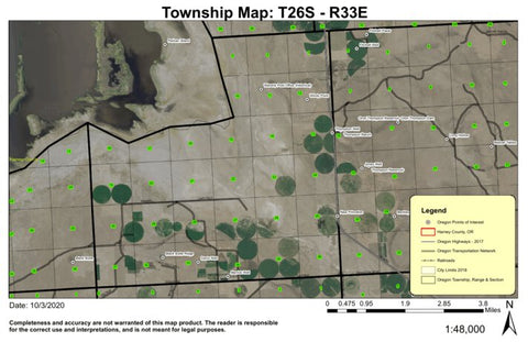 Pelican Island T26S R33E Township Map Preview 1