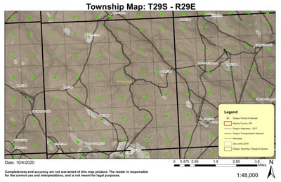 Moon Lake T29S R29E Township Map Preview 1