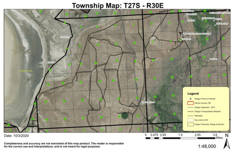 Stubblefield Canal T27S R30E Township Map Preview 1