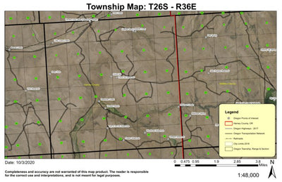 China Hill T26S R36E Township Map Preview 1