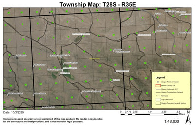 Anderson Valley T28S R35E Township Map Preview 1