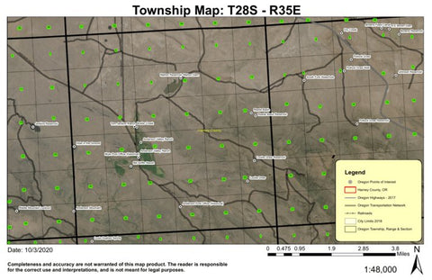 Anderson Valley T28S R35E Township Map Preview 1