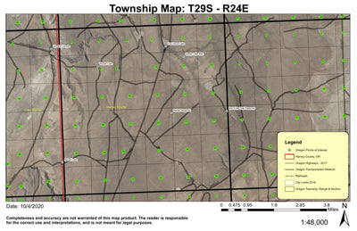 Woods Lake T29S R24E Township Map Preview 1