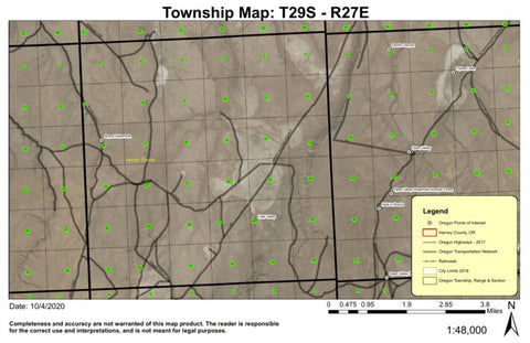 Little Valley T29S R27E Township Map Preview 1
