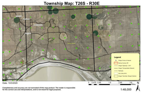 Harney Lake T26S R30E Township Map Preview 1