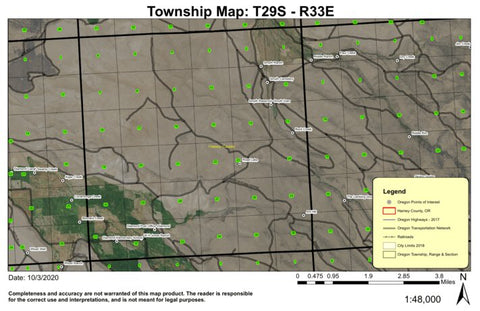 Diamond Valley T29S R33E Township Map Preview 1