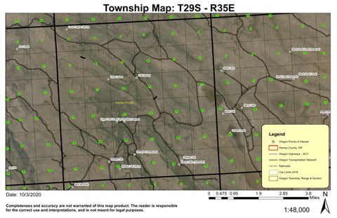 Orejana Flats T29S R35E Township Map Preview 1