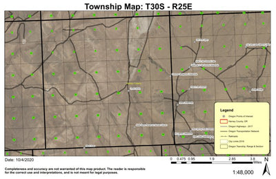 Lynch Gulch T30S R25E Township Map Preview 1