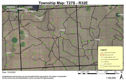 Voltage Well T27S R32E Township Map Preview 1
