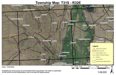 Hoghouse Canyon T31S R32E Township Map Preview 1