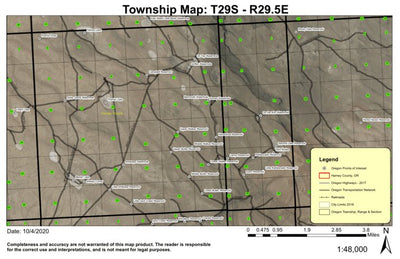 Prentis Lake T29S R29.5E Township Map Preview 1