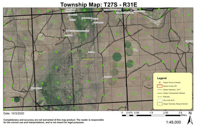 Coyote Butte T26S R31E Township Map Preview 1