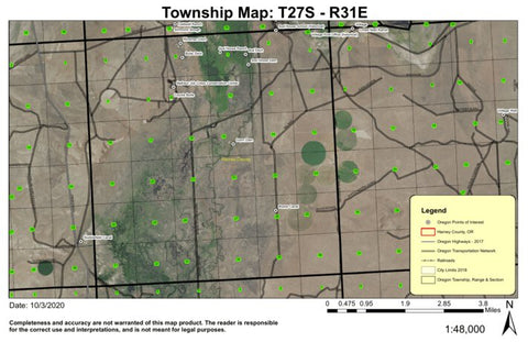Coyote Butte T26S R31E Township Map Preview 1