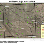 Jackass Mountain T29S R30E Township Map Preview 1