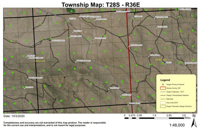 Pollock Draw T28S R36E Township Map Preview 1