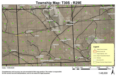 Matties Ark T30S R29E Township Map Preview 1