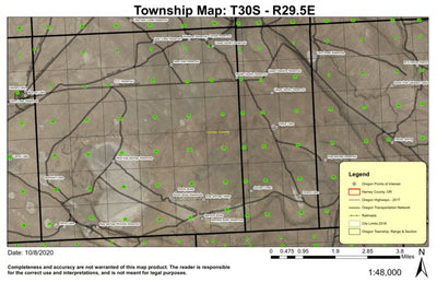 Rocky Butte T30S R29.5E Township Map Preview 1