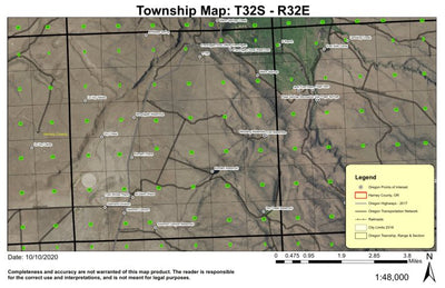 French Glen T32S R32E Township Map Preview 1