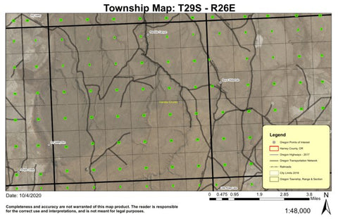 Rawhide Canyon T29S R26E Township Map Preview 1