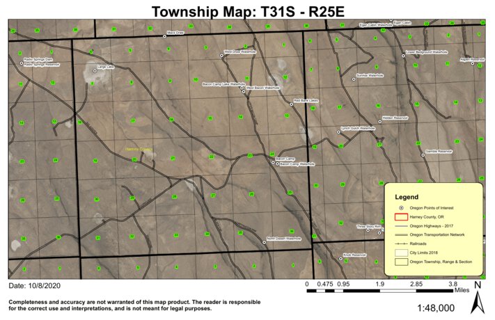 Bacon Camp T31S R25E Township Map by Super See Services | Avenza Maps
