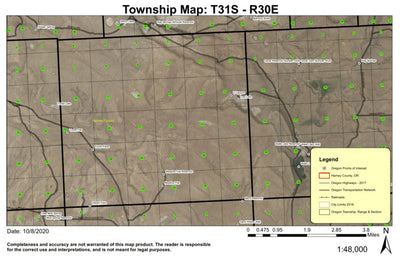 Tucke Flat T31S R30E Township Map Preview 1