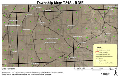 Balls Lake T31S R28E Township Map Preview 1