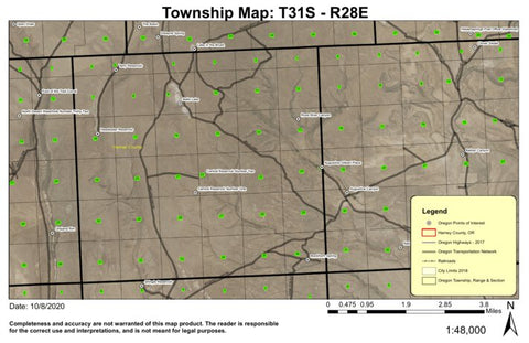 Balls Lake T31S R28E Township Map Preview 1
